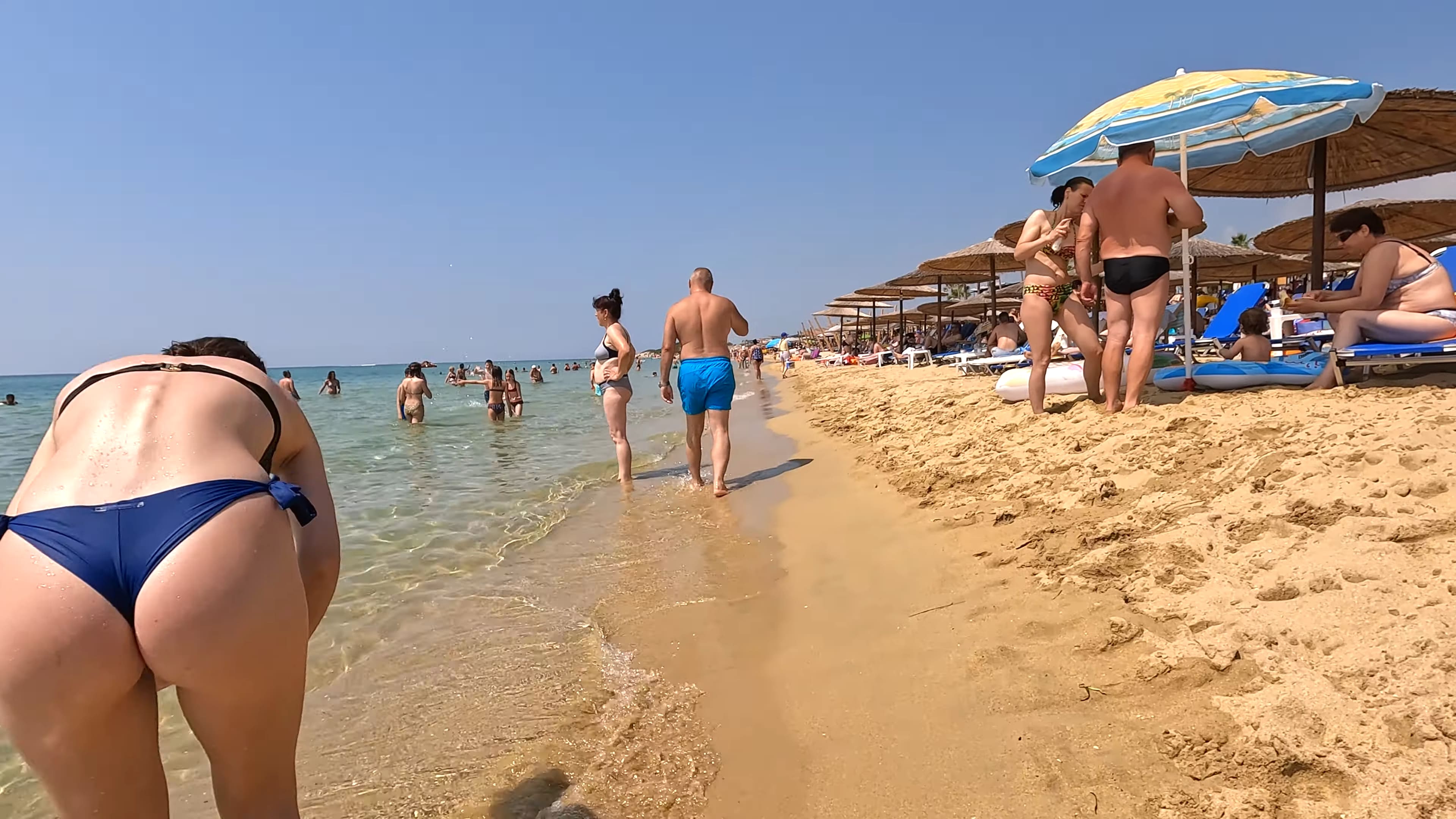 GREECE Beach Walk - Halkidiki Golden Beach June 2022 _ 4K (35).j